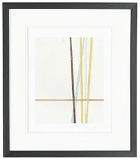 Linear Multicolored Framed Wall Art