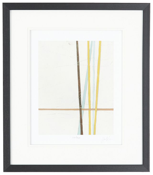 Linear Multicolored Framed Wall Art