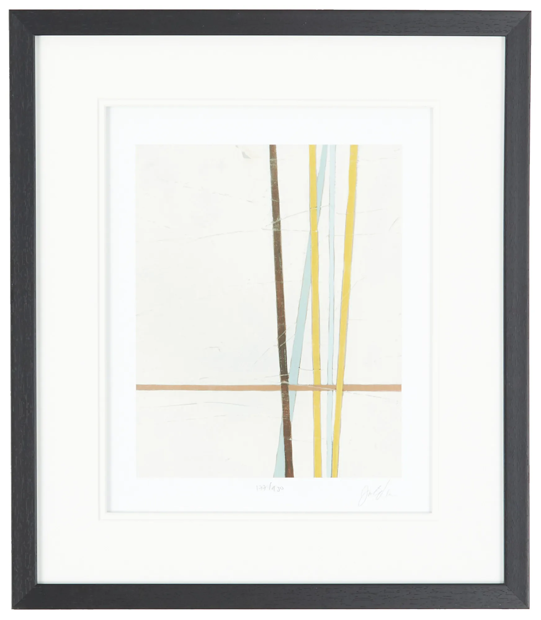 Linear Multicolored Framed Wall Art