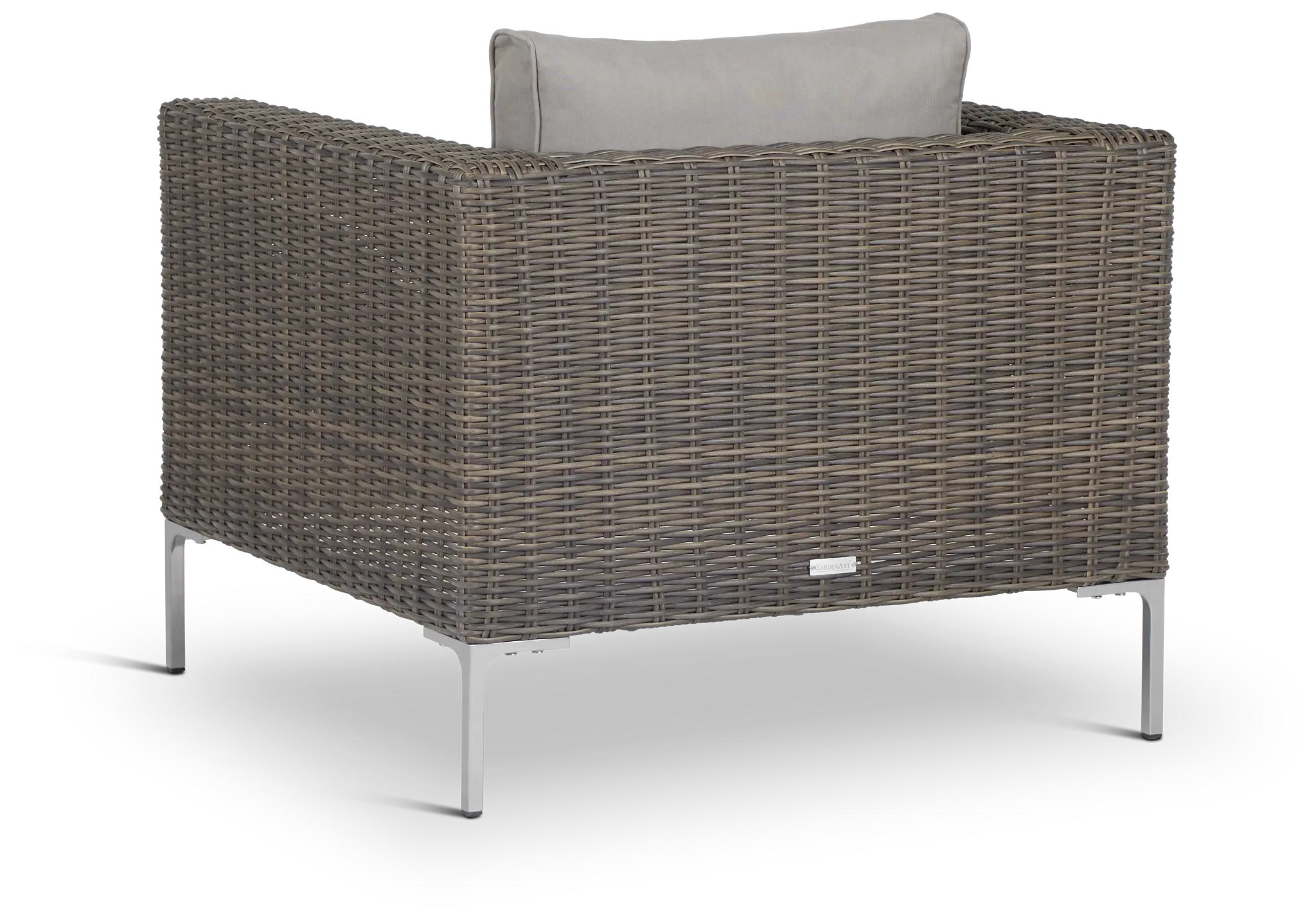 Tulum Gray Woven Cushioned Arm Chair Tulum Gray Woven Cushioned Arm Chair