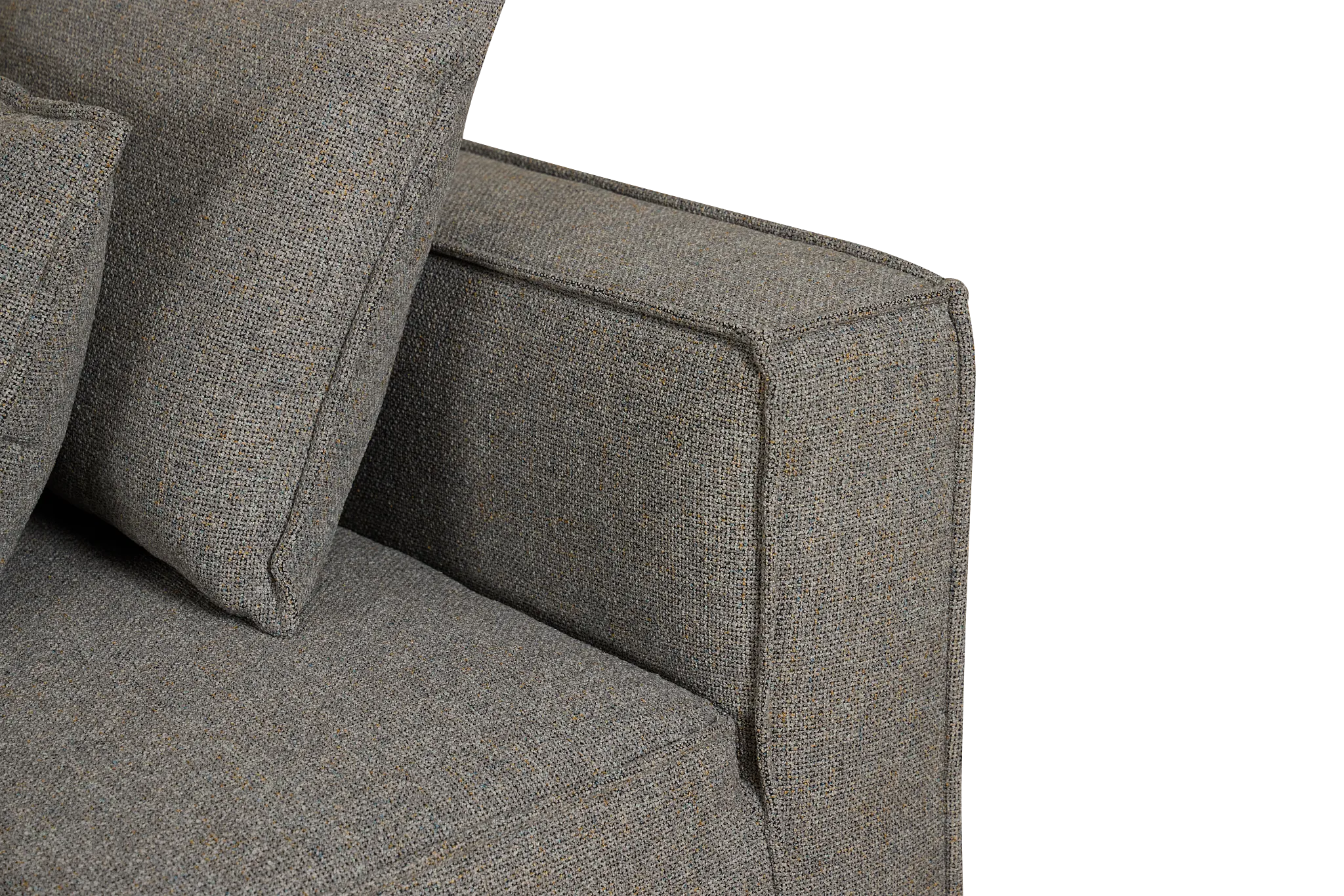 Tatum Gray Fabric 4-piece Modular Sectional