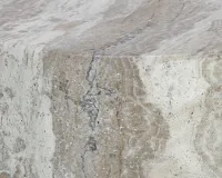 Anisa Taupe Marble Round Accent Table