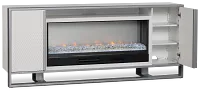 Stanley White 72" Tv Stand With Fireplace Insert