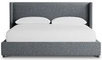 Captiva Elevation Gray 48" Upholstered Shelter Bed