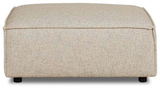 Tatum Beige Fabric Ottoman