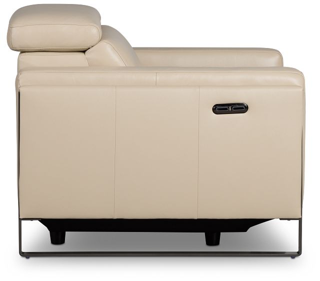 Atlas Taupe Lthr/vinyl Power Recliner With Power Headrest