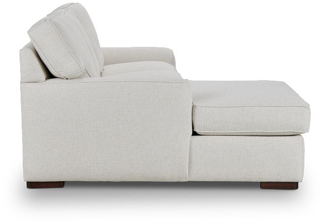 Austin White Fabric Left Chaise Sectional