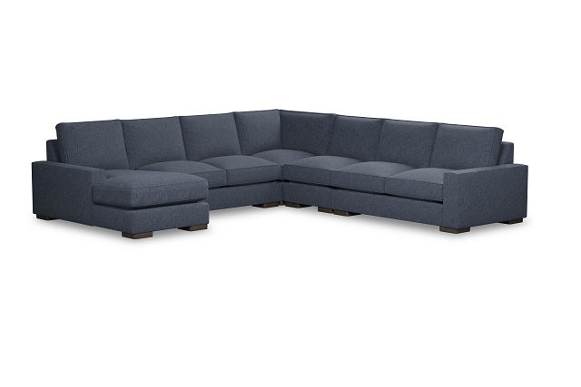 Edgewater Maguire Blue Large Left Chaise Sectional