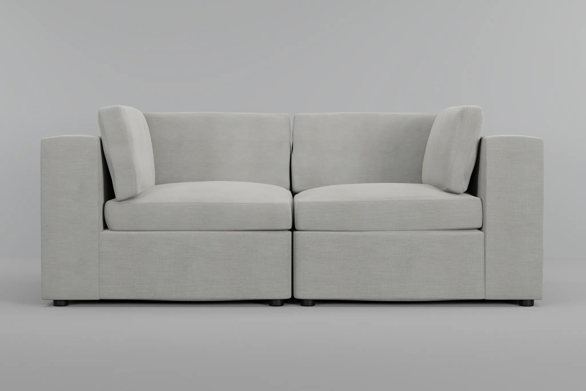 Destin Maguire Ivory Fabric 2-piece Modular Sofa