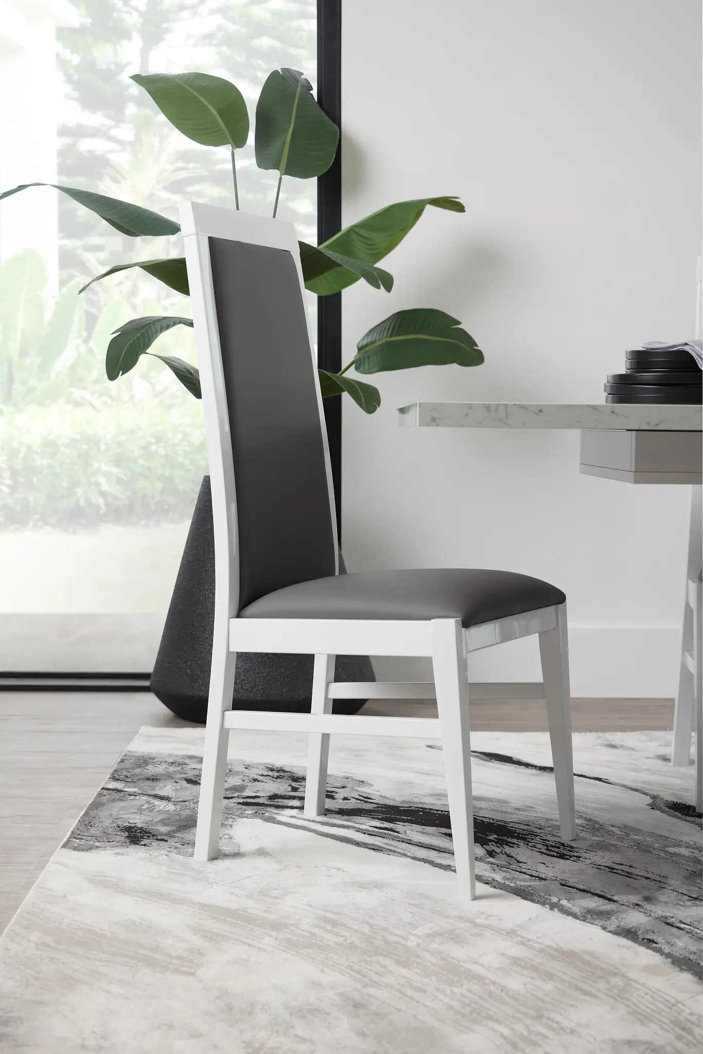 Modena White Upholstered Side Chair Modena White Upholstered Side Chair