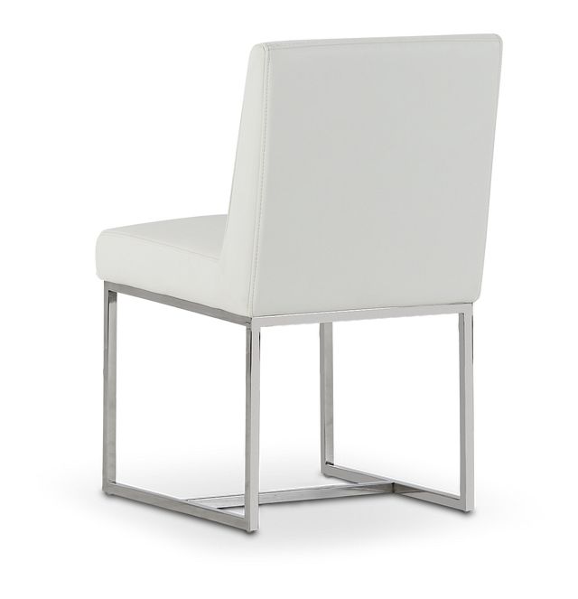 Miami White Micro Upholstered Side Chair