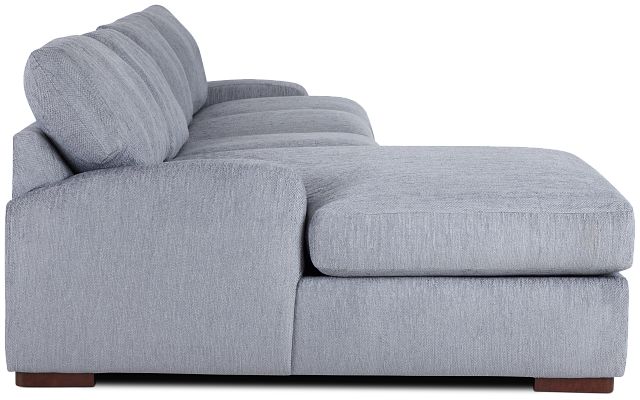 Alpha Light Gray Fabric Small Left Chaise Sectional