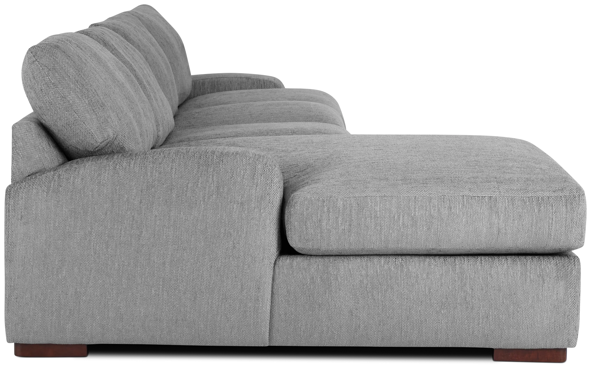 Alpha Light Gray Fabric Small Left Chaise Sectional