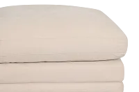 Jules Ivory Velvet Ottoman