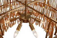 Sago Light Tone Wood Chandelier