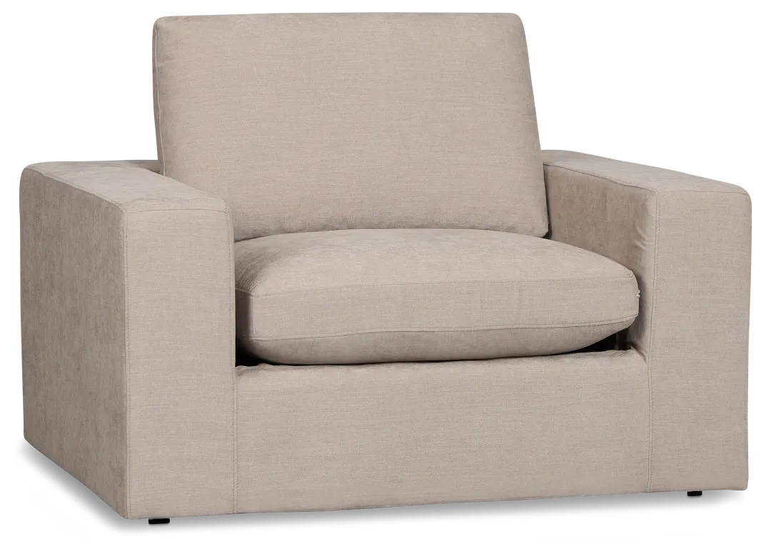 Breeze Taupe Fabric Swivel Chair