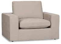 Breeze Taupe Fabric Swivel Chair