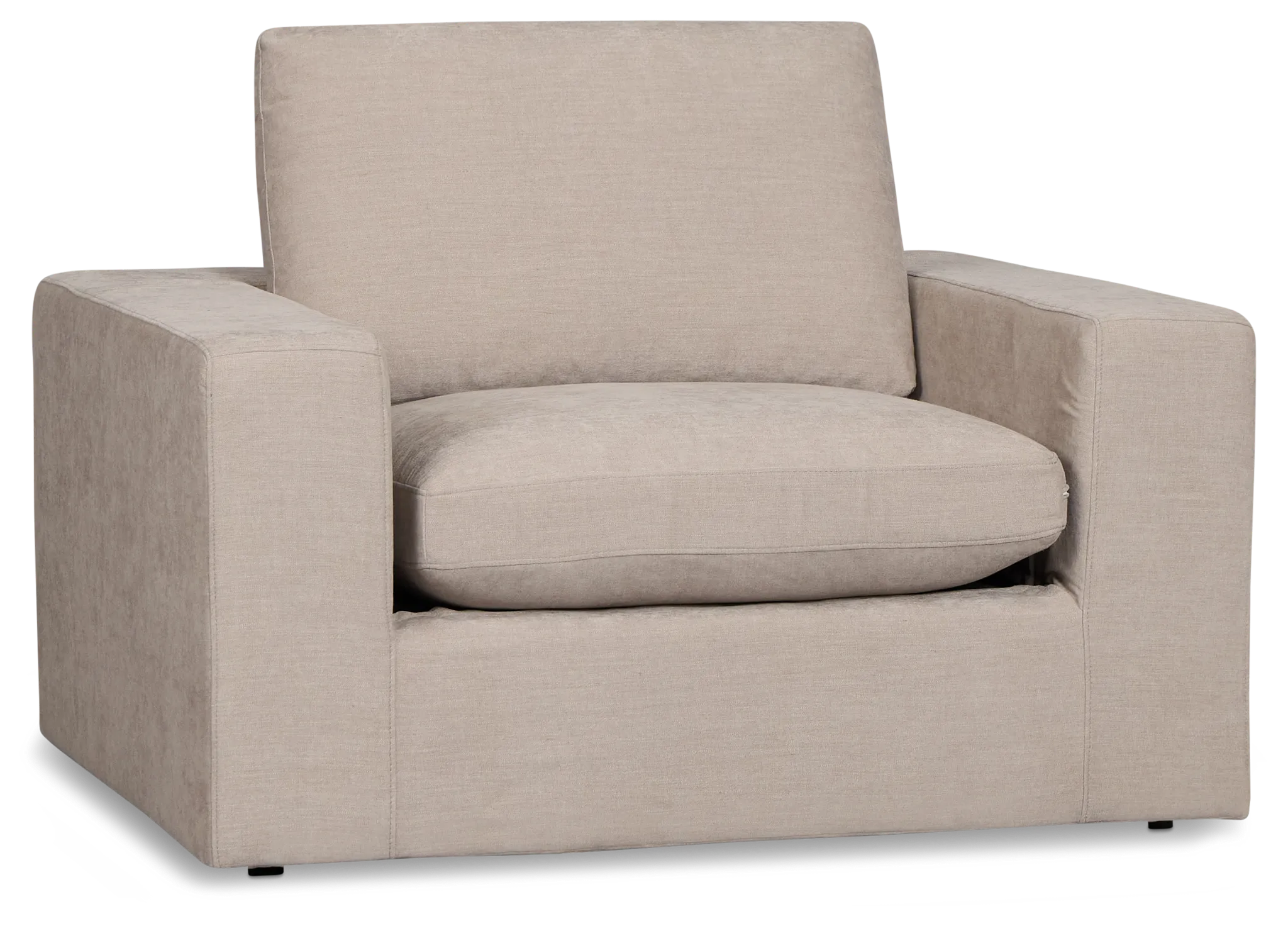 Breeze Taupe Fabric Swivel Chair