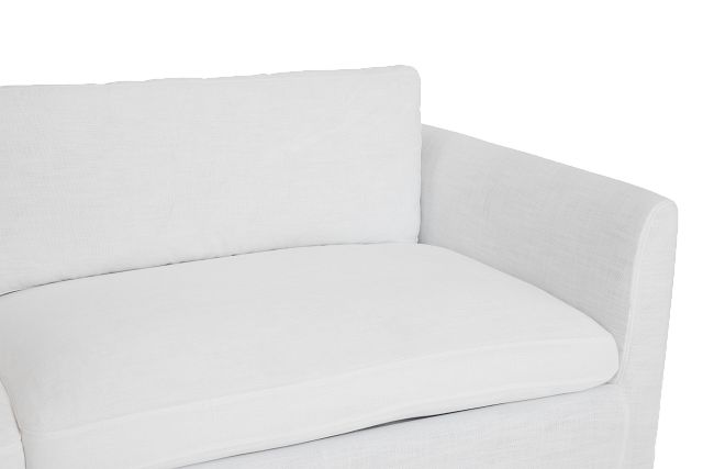 Willow 102" White Fabric Sofa