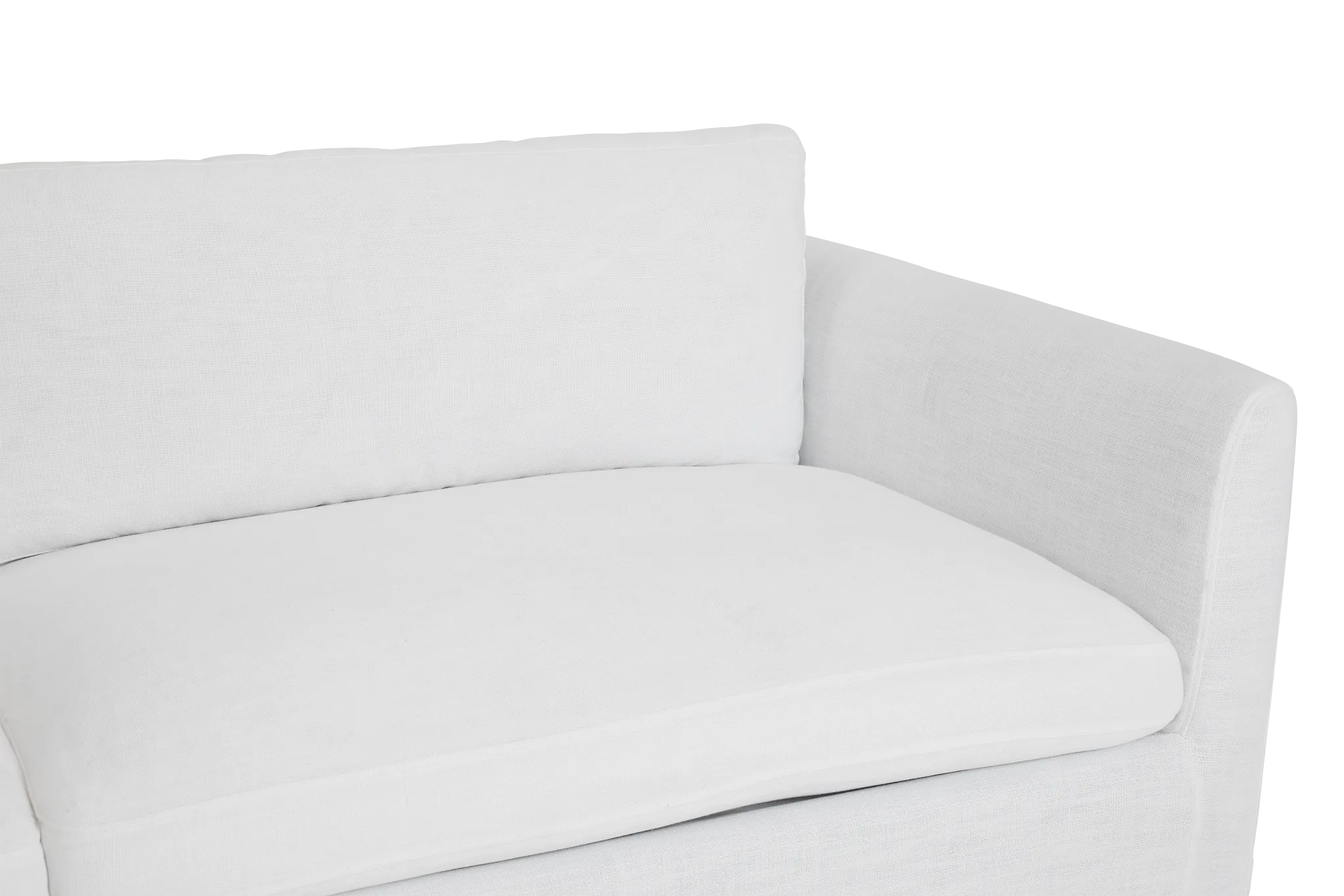 Willow 102" White Fabric Sofa