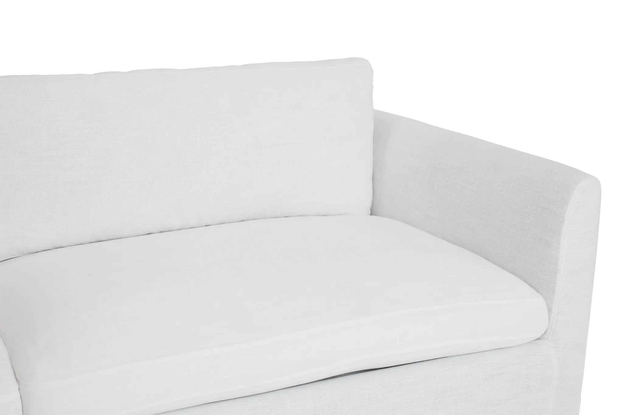 Willow 102" White Fabric Sofa Willow 102" White Fabric Sofa