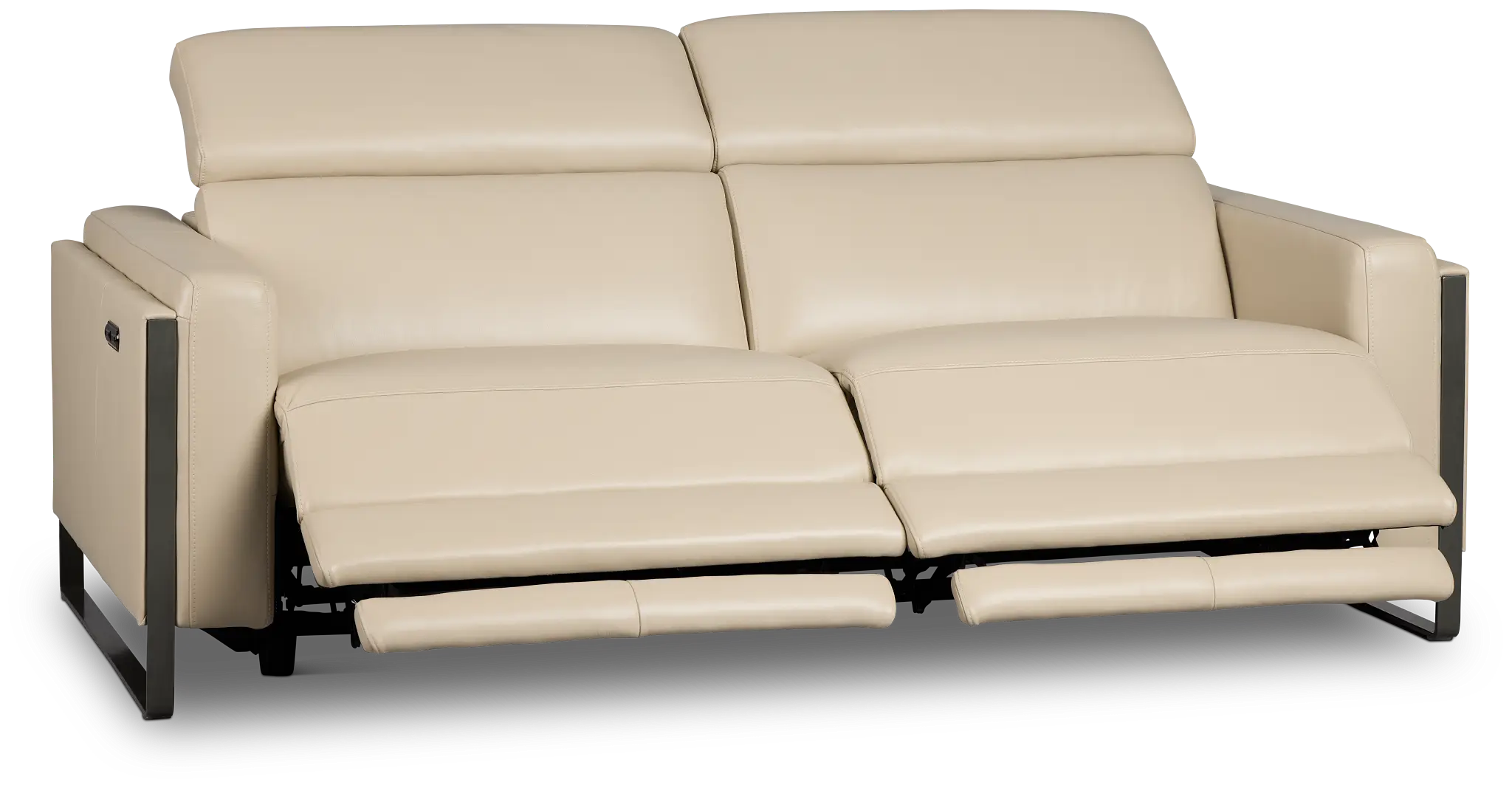 Atlas Taupe Lthr/vinyl Power Reclining Sofa Atlas Taupe Lthr/vinyl Power Reclining Sofa