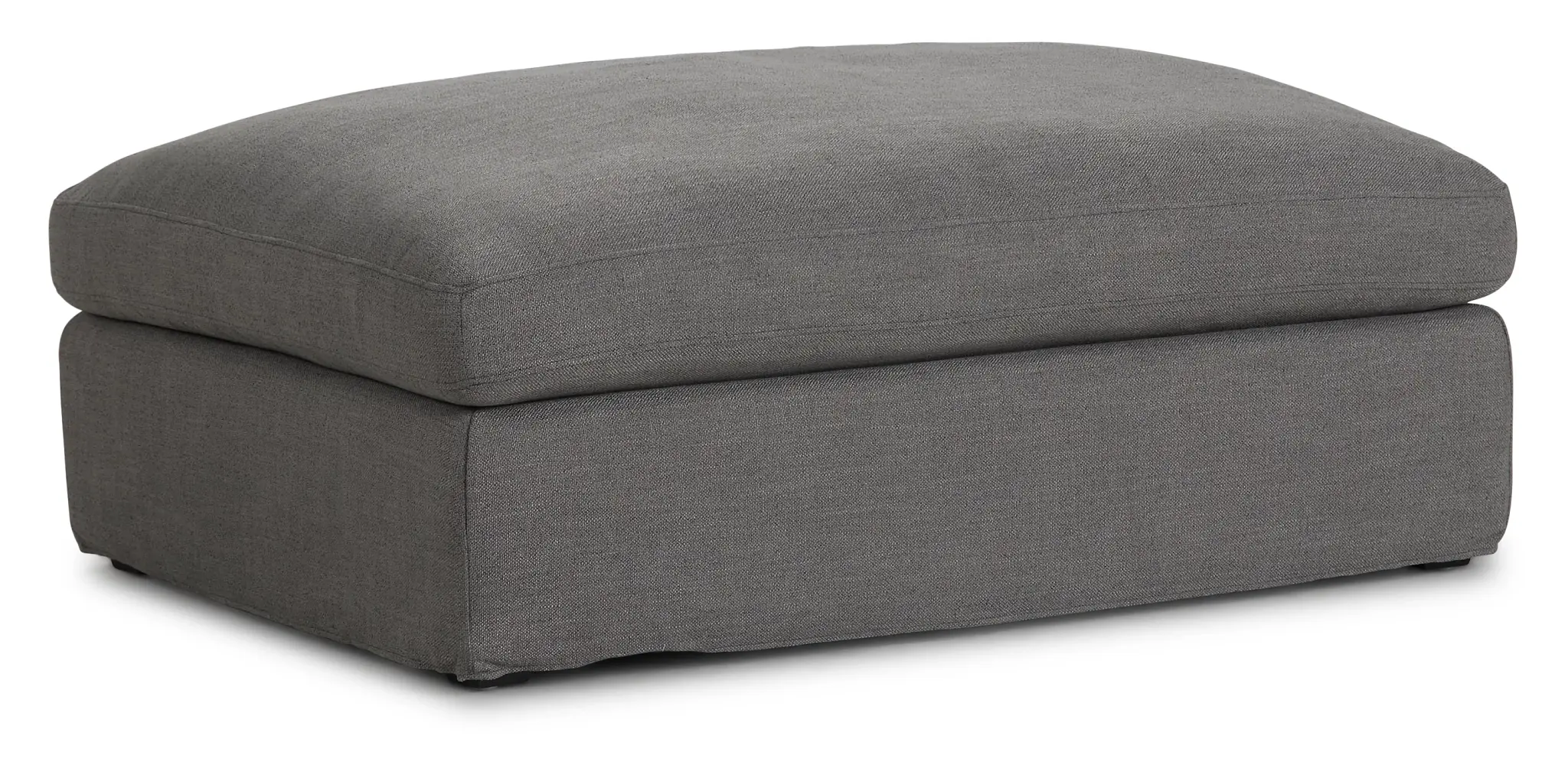 Willow Gray Fabric Ottoman Willow Gray Fabric Ottoman