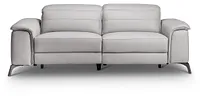 Pearson Gray Leather Power Reclining Sofa