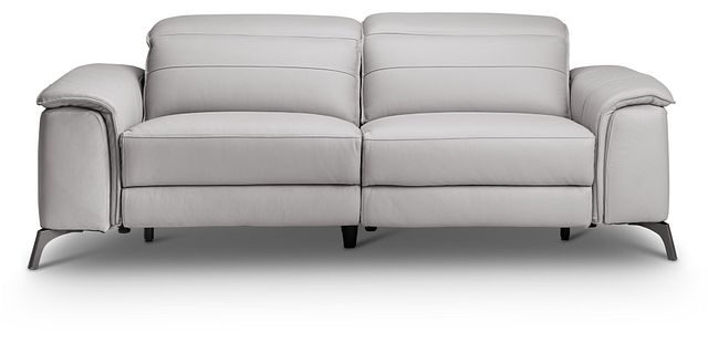 Pearson Gray Leather Power Reclining Sofa