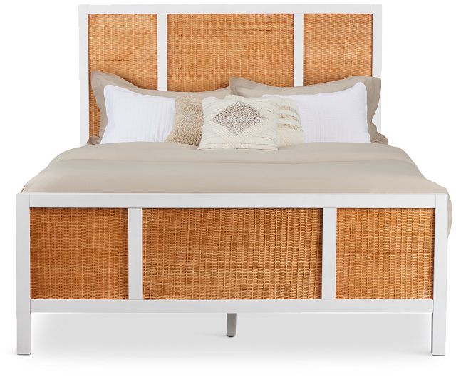 Venice White Woven Panel Bed (2)