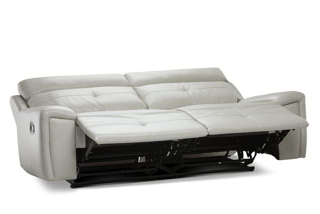 Chandler Light Gray Micro Reclining Sofa (3)