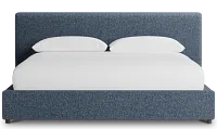 Grayton Maguire Blue 44" Upholstered Platform Bed