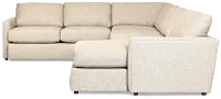 Maxwell Dark Gray Fabric Large Right Chaise Sectional