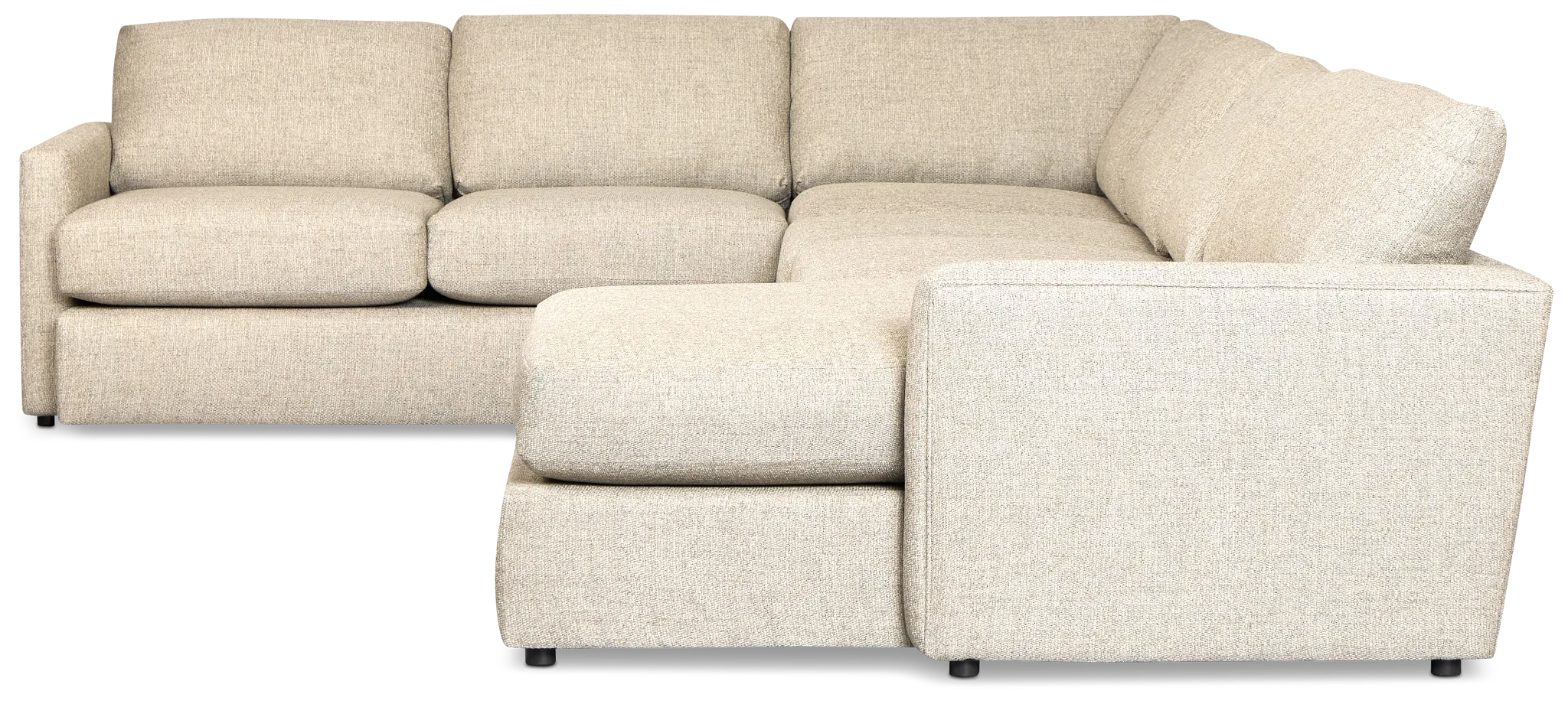 Maxwell Dark Gray Fabric Large Right Chaise Sectional