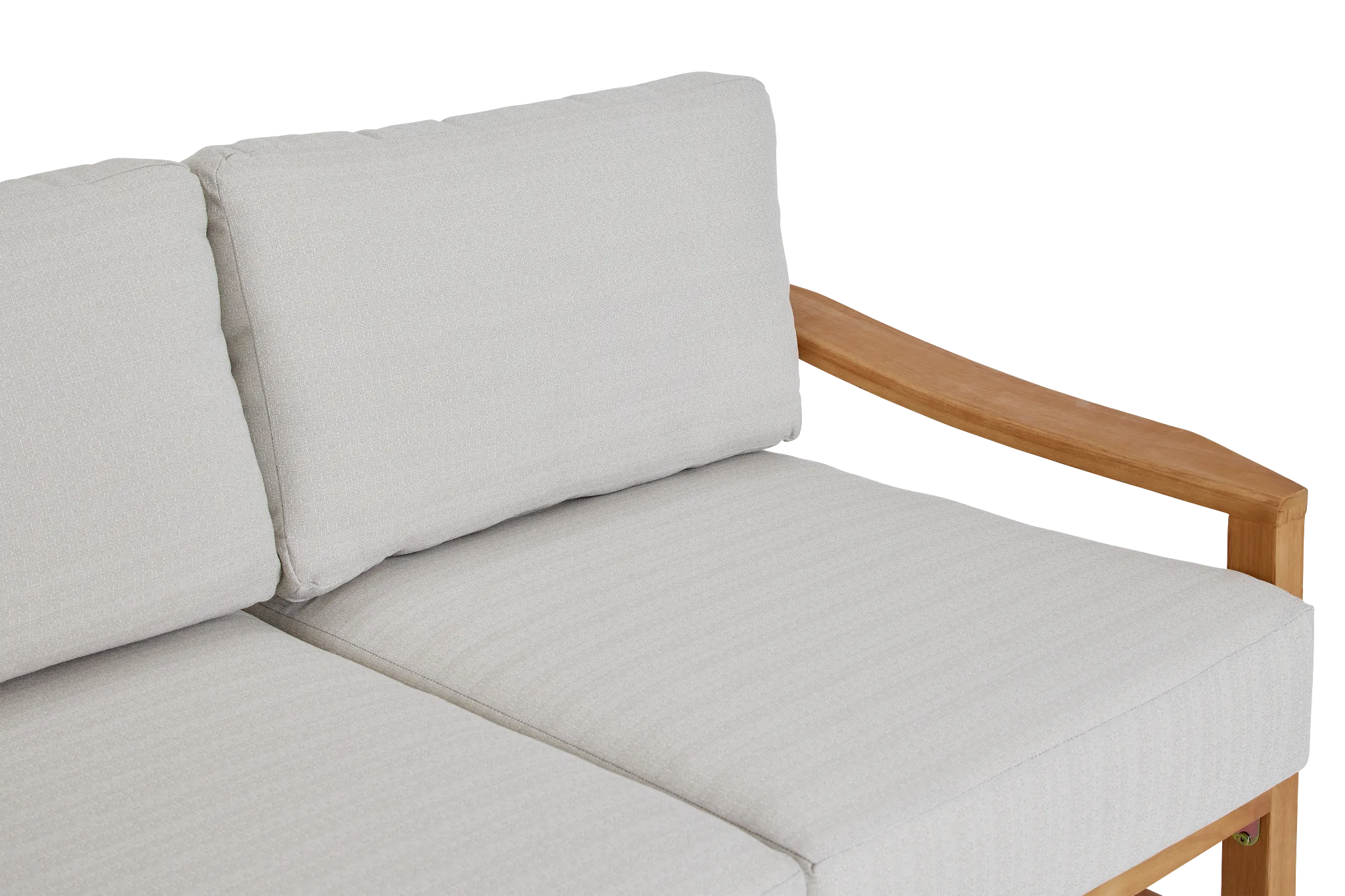 Tobago Light Tone Loveseat With Gray Cushions