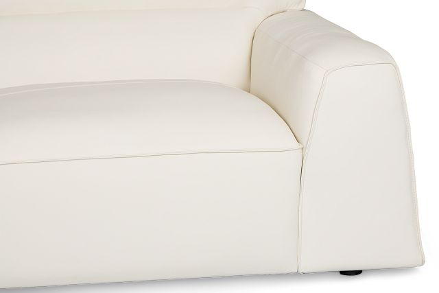 Blanca White Leather 5-piece Modular Sectional