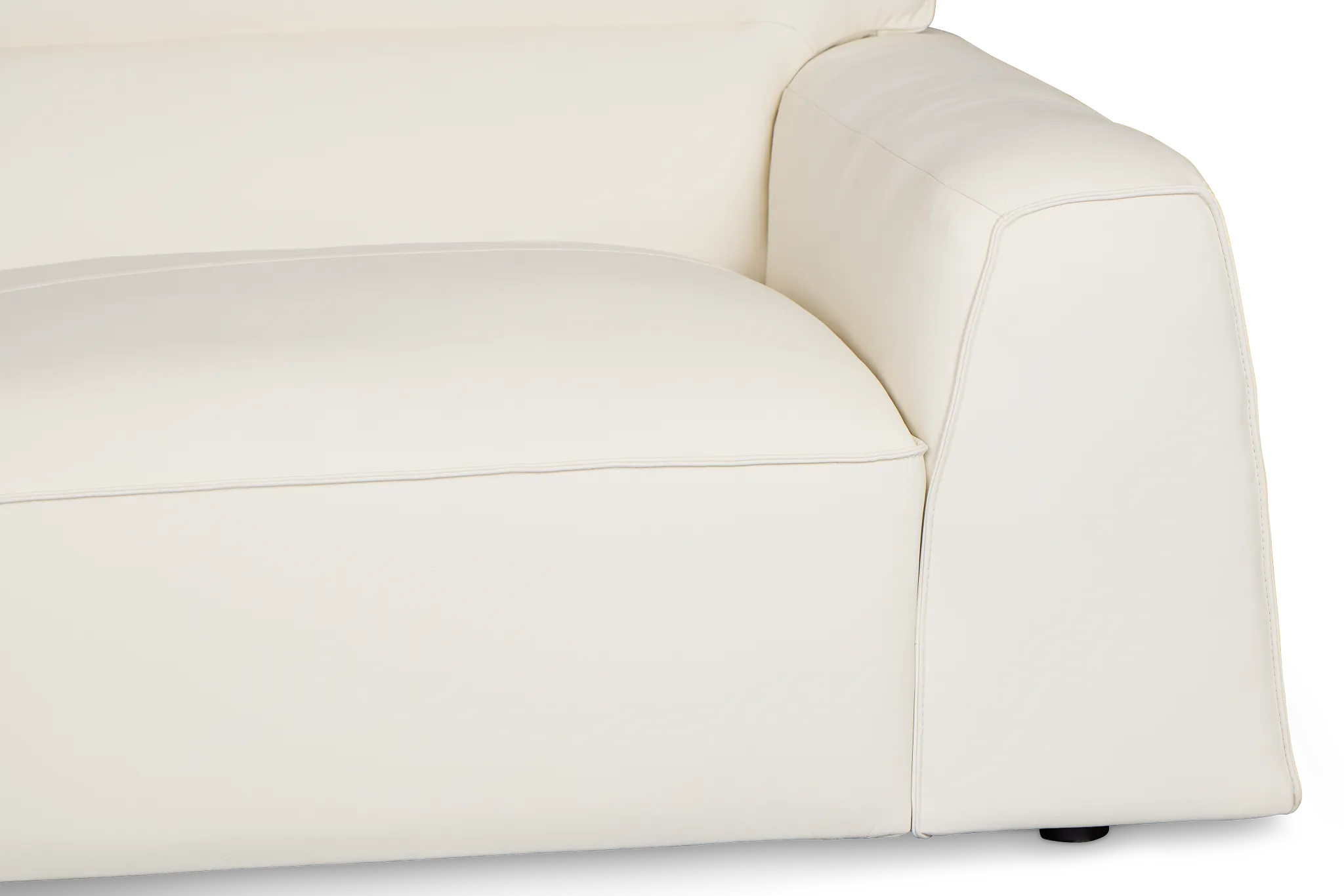 Blanca White Leather 5-piece Modular Sectional