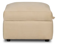 Hudson Beige Fabric Storage Ottoman