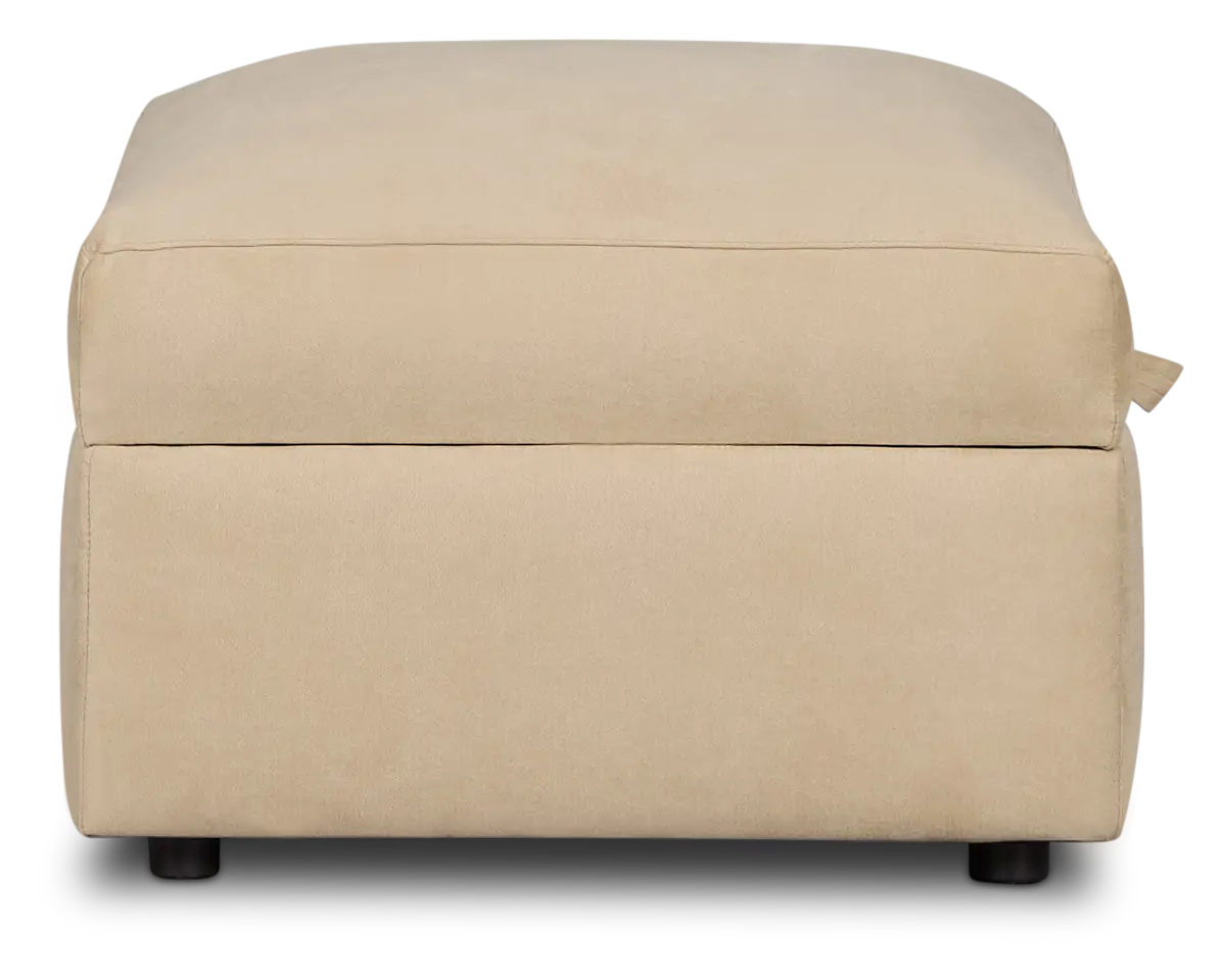 Hudson Beige Fabric Storage Ottoman Hudson Beige Fabric Storage Ottoman