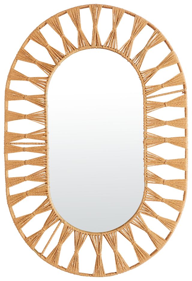 Katalina Brown Oval Mirror