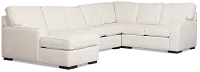 Sinclair Light Beige Fabric Left Chaise Innerspring Sleeper Sectional