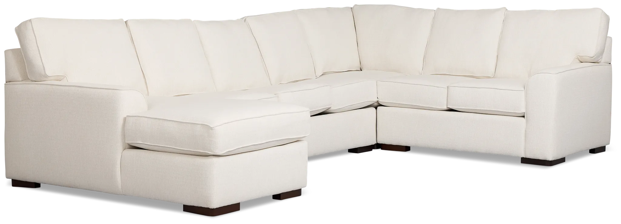Sinclair Light Beige Fabric Left Chaise Innerspring Sleeper Sectional