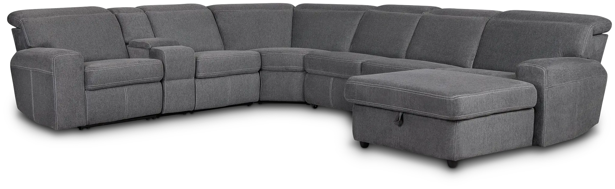 Callum Dark Gray Storage Medium Right Reclining Chaise Sleeper Sectional Callum Dark Gray Storage Medium Right Reclining Chaise Sleeper Sectional