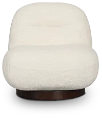 Aaliyah Dark Beige Fabric Swivel Accent Chair