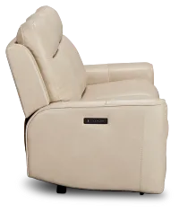 Benji Light Beige Lthr/vinyl Power Reclining Sofa