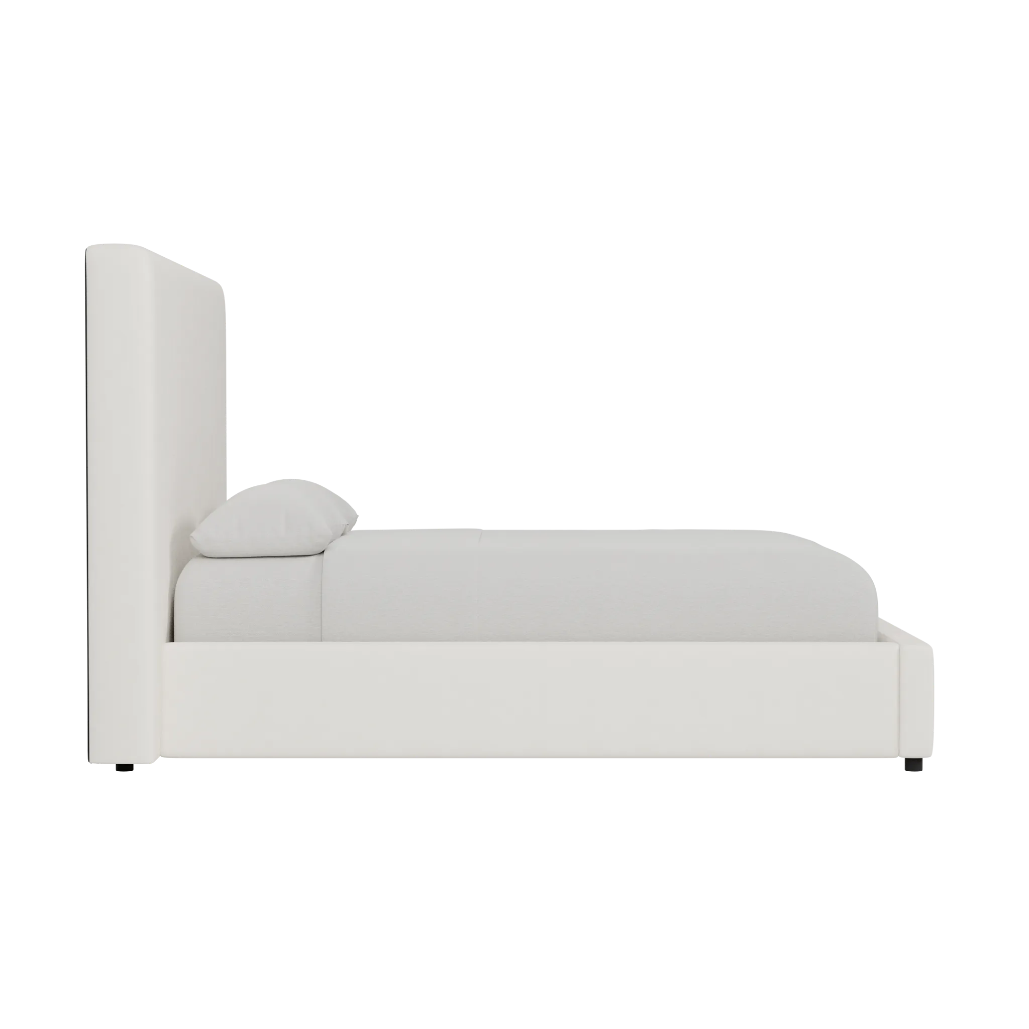 Grayton Gellar White 54" Upholstered Platform Bed