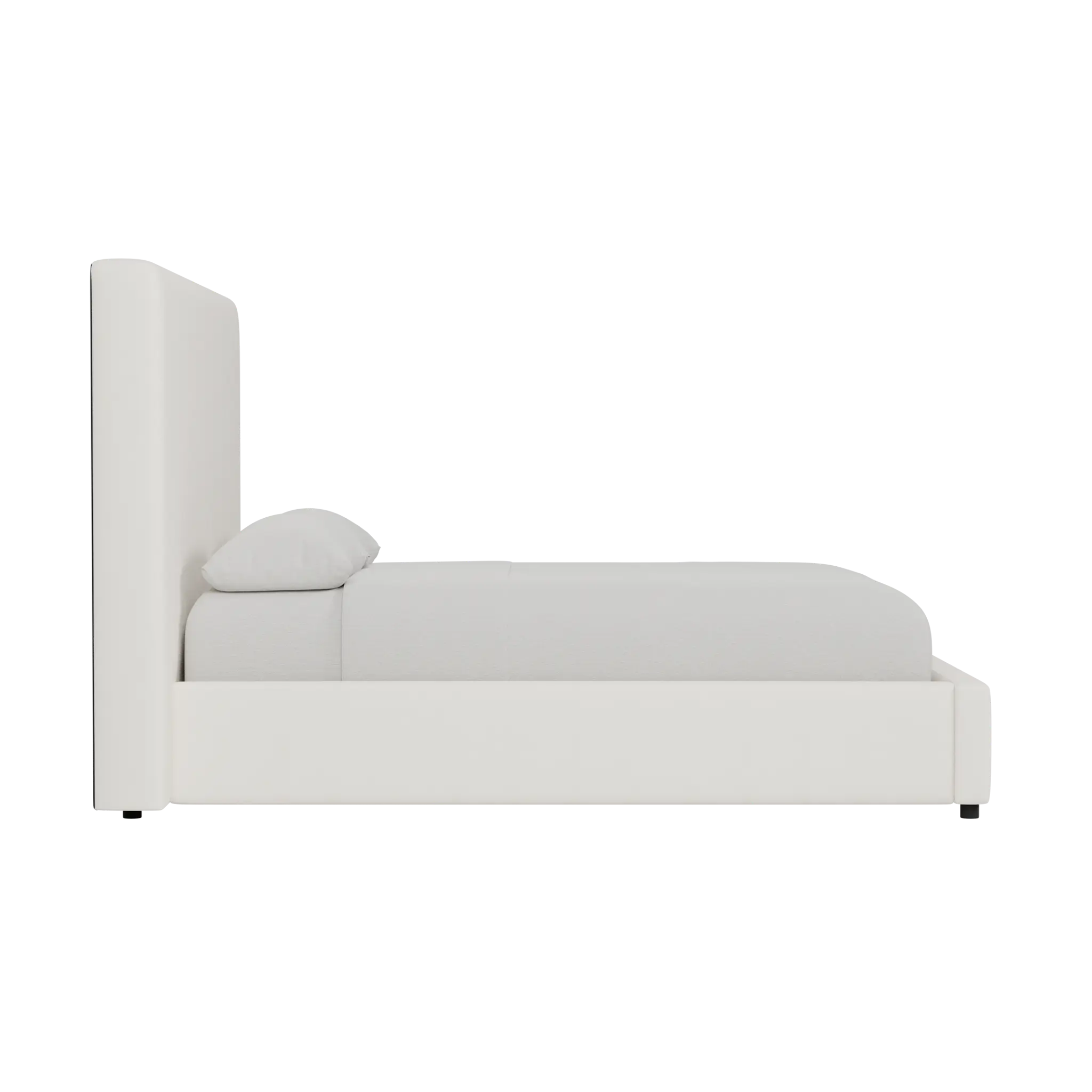 Grayton Gellar White 54" Upholstered Platform Bed Grayton Gellar White 54" Upholstered Platform Bed