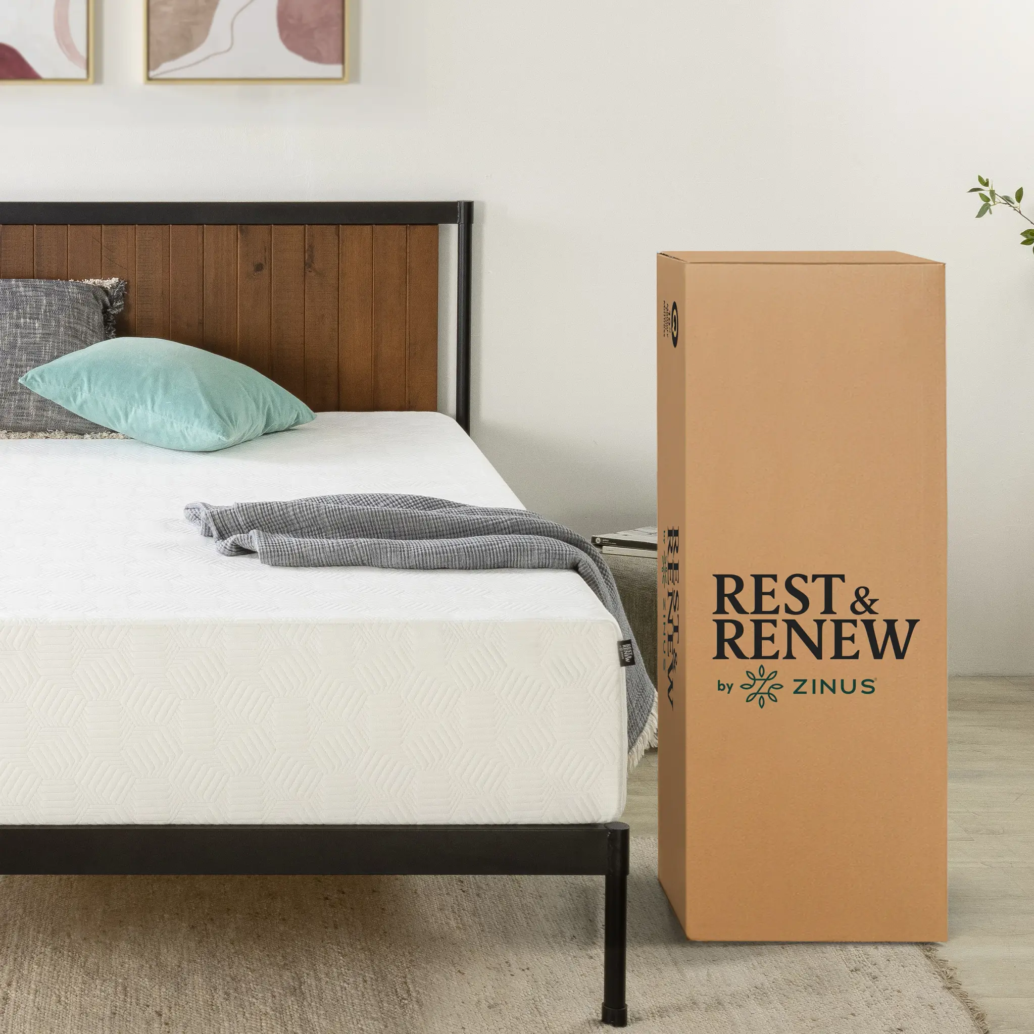 Rest & Renew By Zinus Gel Memory Foam Mattress 12" Medium Mattress Rest & Renew By Zinus Gel Memory Foam Mattress 12" Medium Mattress