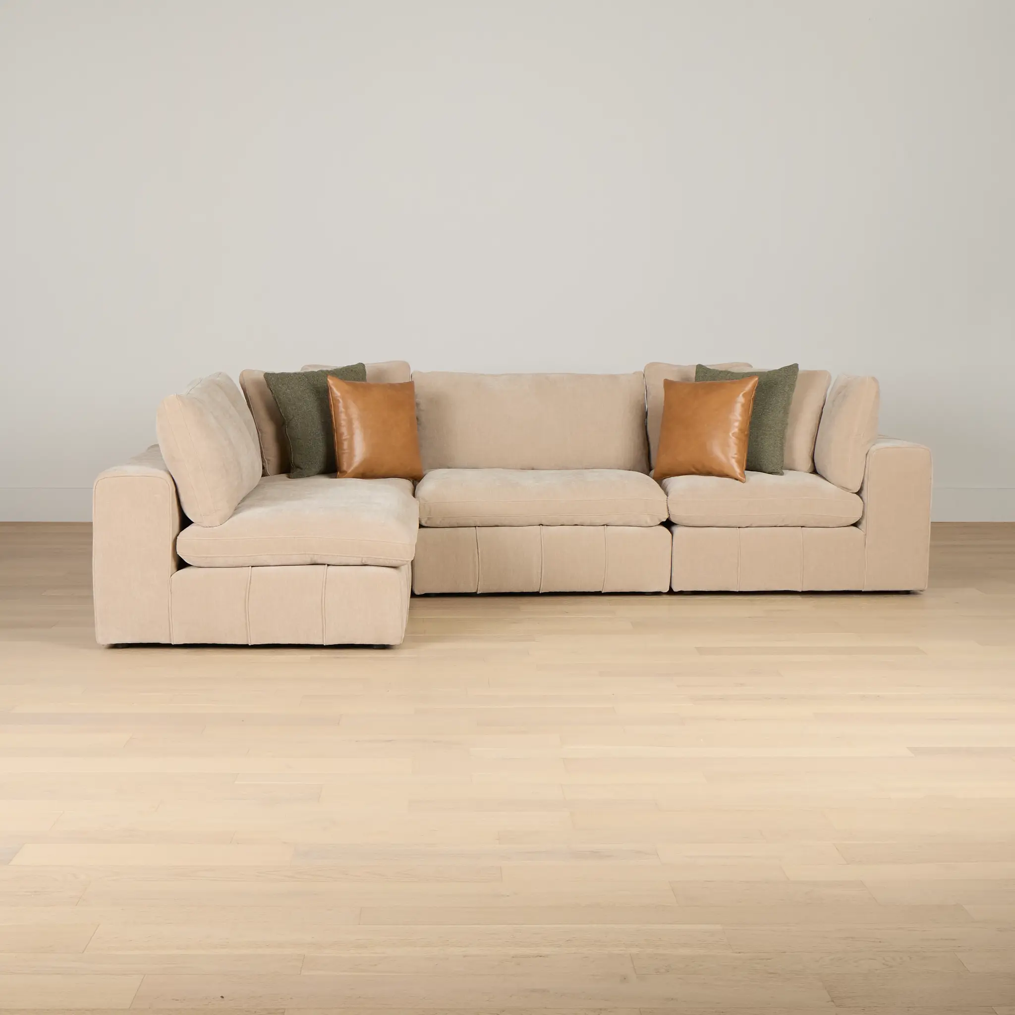 Cruz Light Beige Fabric 4-piece Modular Sectional Cruz Light Beige Fabric 4-piece Modular Sectional