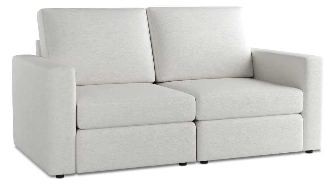 Citymod White Fabric 2-piece Modular Sofa Citymod White Fabric 2-piece Modular Sofa